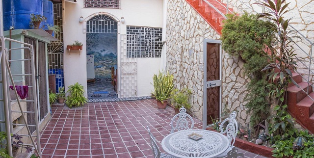 'Inner patio' Casas particulares are an alternative to hotels in Cuba.